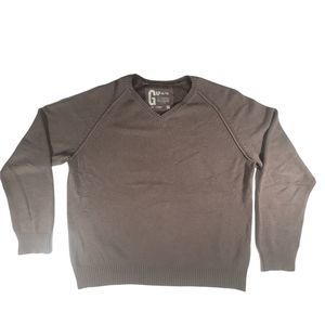 Gap V-Neck Sweater Neutral Earthy Brown Extra Large